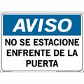 Vestil Vinyl Label Sign, 10-1/2" Height, 14-1/2" Width, Vinyl Label, Rectangle, Spanish SI-N-29-C-LB-011-S